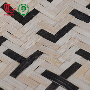 De bambú tejido pared arte colgante decoración de bambú bandeja para casa hecho en Vietnam - Product Image 3