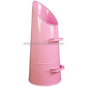 Cubo de carbón de Metal de estilo único para chimenea Vintage de alta calidad hecho a mano al por mayor cubo Vintage forma redonda Cubo de Metal elegante - Product Image 2