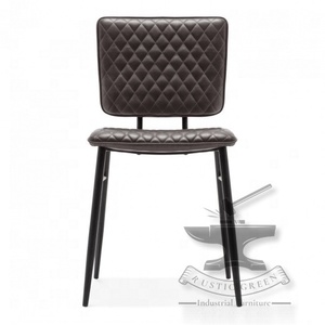 เก้าอี้เน้นหนังแท้สไตล์วินเทจสำหรับรับประทานอาหารดีไซน์แบบดั้งเดิมเฟอร์นิเจอร์ห้องนั่งเล่นสำหรับร้านอาหาร - Product Image 2