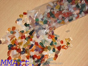 Decoración para acuarios, mezcla de piedras de ágata de colores, chips pulidos - Product Image 3