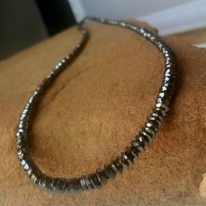 Natural Negro redondo diamante facetado collar de perlas hilos negro cuentas de diamantes hilos - Product Image 2