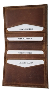 Tarjetero de piel auténtica con logotipo personalizado y diseño de caramelo, sirve para guardar tarjetas de crédito para uso comercial - Product Image 2