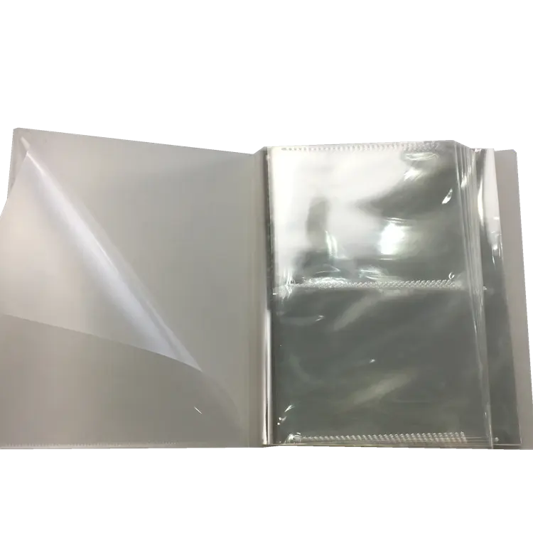 Álbum de fotos de 4 bolsillos transparente de plástico PP 4*5 pulgadas (Fábrica)