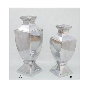 Florero de aluminio para decoración del hogar, jarrón clásico de METAL para decoración de boda, con logotipo personalizado y embalaje, nuevo - Product Image 1