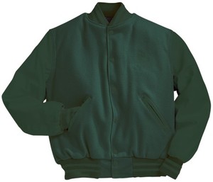 Chaqueta Bomber de Invierno Ecológica Personalizada de Alta Calidad al por Mayor, Unisex, con Parche de Chenilla Bordado, Mezcla de Lana, Manga de Forro Polar, Cuello Redondo - Product Image 1