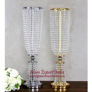 Support de cristal en métal suspendu haut de gamme Star Spring, centre de table pour mariage, fait à la main, taille personnalisée, finition personnalisée - Product Image 1