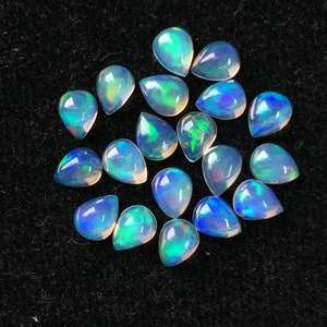 ลูกแพร์โอปอลเอธิโอเปียนธรรมชาติ8มม. 10มม. ทรงแบนหลังหลวม - Product Image 2