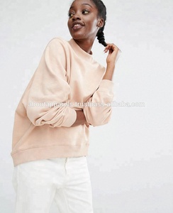 High Quality Custom Sports Running Gym Train Breathable Cotton 100% Pullover Sweatshirts Fleece Sleeve Printing Logo Women Shirt - Product Image 2