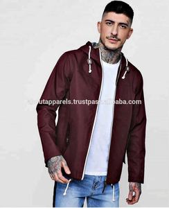 2022ใหม่อินเทรนด์แฟชั่นสีผสมผู้ชายครึ่งซิปไนลอนเสื้อกันลม - Product Image 4