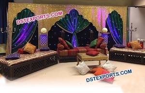 Majestueux décors de scène Mehndi musulman Walima Mehndi scène musulmane Mehandi décor de scène USA - Product Image 6