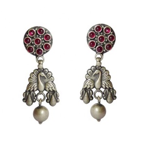 ต่างหูเม็ดเดี่ยวอัญมณีเงินแท้925สำหรับเป็นของขวัญ - Product Image 1