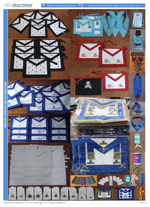 Tabliers de franc-maçonnerie micro-maçons, col maître-maçon, règle et accessoires - Product Image 6