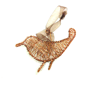 Venta caliente forma de pájaro ornamento Navidad decorativo colgante alambre de metal ornamento - Product Image 1