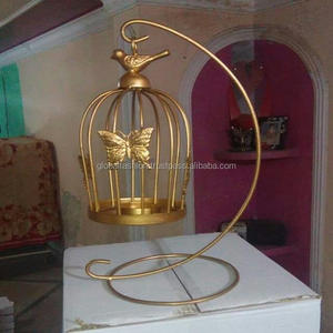 Handmade Fancy Gold-Coated Metal & Glass <b>Candle</b> <b>Lantern</b> for Indoor/<b>Outdoor</b> Christmas Home Decor - Product Image 2