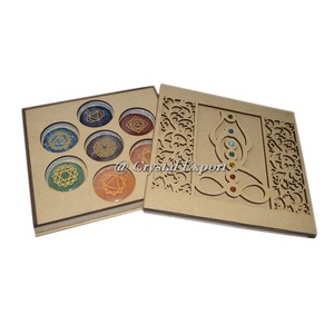 Boîte cadeau de 7 pierres Chakra bouddha, 7 pièces, cadeau - Product Image 1