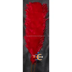 OEM Scarlet Red Feather Plume Hackles pour casquettes, chapeaux et bérets dans des couleurs et des tailles personnalisées Glengarry Cap Plume Plume Hackle - Product Image 1