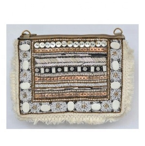 Pochette styliste Gypsy Boho Ladies avec plusieurs perles et franges de coquillages Accessoire de voyage parfait - Product Image 2