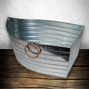 HAMMERED STEEL OVAL PARTY <b>TUB</b> HIGH QUALITY GALVANIZED PARTY OVAL <b>TUB</b> WITH STAND BEVERAGE <b>TUB</b> - Product Image 5
