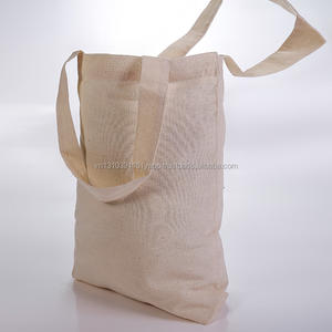 Bolsas de algodón reciclables ecológicas personalizables, bolsa de compras de lona reutilizable con impresión personalizada hecha en Vietnam - Product Image 2