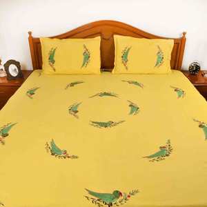 Sábana de lino amarillo de diseño indio hecha a BL-59 - Product Image 2