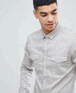 Blusa vaquera de manga larga personalizada para mujer, Tops vaqueros a granel - Product Image 2