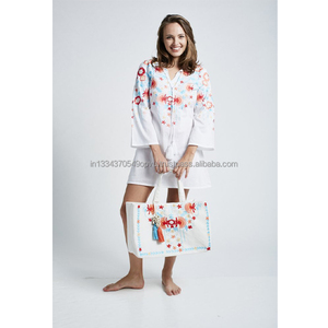 Nouvel arrivage de robe de plage vintage des années 70 mexicaine ethnique romantique brodée de fleurs tunique pour femmes luxueuse dentelle Offre Spéciale - Product Image 1