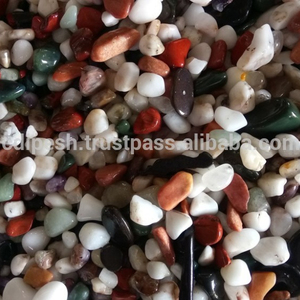 หินอาเกตธรรมชาติหินหลายสีเรียบกรวดล้างพื้นเครื่องขัดหินกรวดกลางแจ้ง - Product Image 3