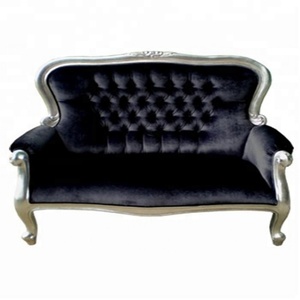 Sofás Grandes de Estilo Barroco Francés, Elegante Diseño Europeo, Sofá Cama de Madera de Tres Plazas para Sala de Estar - Product Image 1