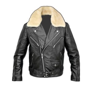Blouson en cuir PU homme, nouveau Design, à la mode, col montant délavé, pour Moto - Product Image 5