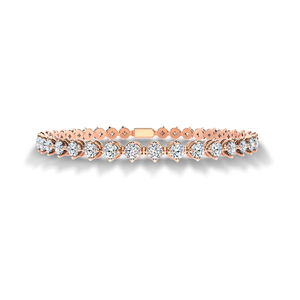 2.00TCW Real Round Brilliant Cut Diamond Tennis Bracelet in 14K <b>Rose</b> <b>Gold</b> 7 Inches Women's Elegant Jewelry - Product Image 1