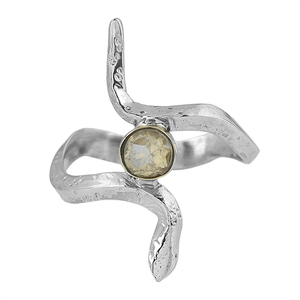 Piedra preciosa de citrino facetada redonda, anillo de diseñador de Plata de Ley 925, joyería plateada, ajuste de bisel, anillo de moda para mujer. - Product Image 1