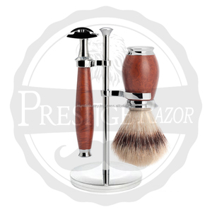 Kit de afeitado profesional de alta calidad para hombre, kit de afeitado de barba de alta calidad, de doble filo, juego de maquinilla de afeitar de seguridad - Product Image 2