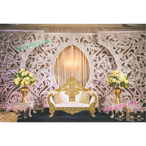 กรอบหลังเวทีรูปตัว C สำหรับงานแต่งงานงานแต่งงานสไตล์บอลลีวูดสำหรับงานเลี้ยงงานแต่งงานเอเชียชื่อผลิตภัณฑ์ - Product Image 1