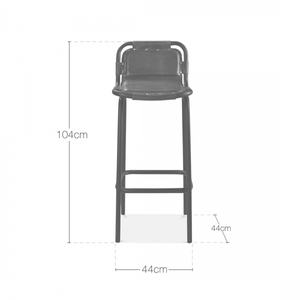 Chaise de Bar en cuir véritable, fauteuil de Bar en métal industriel - Product Image 5