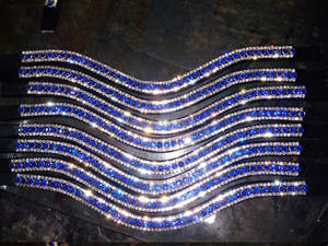 VENDO Bling coloridas browbands ecuestre caballo resplandor Brow Band IN; dólar 3 tamaños COB completo Shetland INDIAN LEATHER - Product Image 6