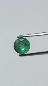Esmeralda Verde Natural Suelta, Certificada por Terceros, Opalescente, de Zambia, Forma Redonda - Product Image 3