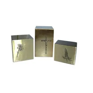 Metal kutu kremasyon Urn 3 Set kutusu Keepsake Urns Modern anıt külleri konteyner satılık Urns