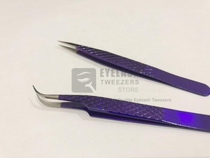 แหนบขนตาสแตนเลสแบบญี่ปุ่นปลายแหลมแบบโค้งปลายแหลมแบบปรับปริมาณใช้กับขนตาได้ - Product Image 4