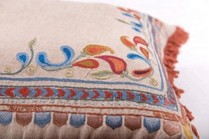 Designer Custom Embroidered Canvas Pillow <b>Covers</b> Wholesale, Handmade Indian <b>Cushion</b> <b>Covers</b> Decorative - Product Image 3