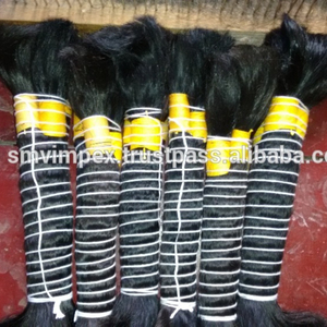 Cabello humano Remy indio de gran calidad, 100% cutículas alineadas, pelos crudos libres, 100 gramos, procesamiento químico, ninguna extensión - Product Image 3