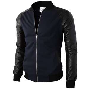 เสื้อแจ็คเก็ตเบสบอลแบบมีซิปสำหรับผู้ชาย คุณภาพพรีเมียม ไซส์ใหญ่ ระบายอากาศได้ดี ตกแต่งด้วยขนแกะ เหมาะสำหรับฤดูหนาว ผลิตจากหนัง ขายส่ง - Product Image 1
