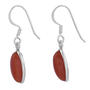 Naranja Marquesa cornalina piedra preciosa 925 plata esterlina pendientes colgantes hechos a mano moda boda fiesta aniversario - Product Image 2