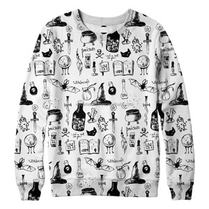 Mens Winter Without Hood Allover Print Crewneck Sudaderas Poliéster/Algodón Fleece - Product Image 1
