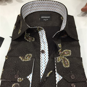 ชุดเสื้อเชิ้ตแขนยาวสำหรับผู้ชาย,เสื้อเชิ้ตสีพื้นสำหรับใส่ทำงานขายส่ง - Product Image 1