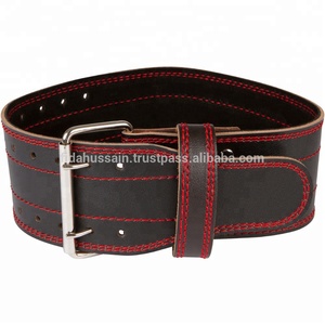 Ceinture de puissance en cuir d'haltérophilie de qualité supérieure Double broche ceinture de conception personnalisée ceintures d'haltérophilie - Product Image 1