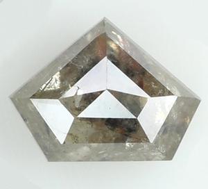 เพชรแท้ทรงหลวม สีเทา-น้ำตาลโบราณ 1.30 กะรัต, เพชรทรงหลวมแบบเกลือและพริกไทย, เพชรโบราณ - Product Image 2