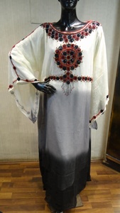 Abaya — kaftan papillon turc, en viscose, style arabe, cou double épaisseur, doublure en satin, vente en gros - Product Image 4