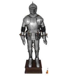 Armadura de traje de caballero MEDIEVAL con espada quemada antigua - Product Image 2