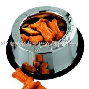 Cuenco antideslizante de acero inoxidable para perros y gatos, cuencos y alimentadores con diseño en relieve superior, antideslizantes - Product Image 1