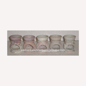 Quemador de Aceite Aromático Decorativo Tallado en Piedra Jabonosa Natural PK, Decoración para el Hogar para Todas las Estaciones - Product Image 1